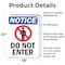 Signmission Do Not Enter Sign, Vinyl Decal, 18in W x 24in L, 2PK OS-2PACK-NS-D-1824-V-11219 - alternate 3